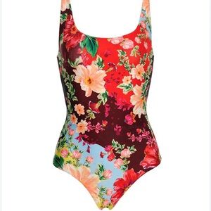 Agua Bendita Women 3XL See Chart Coraline One Piece Floral New $210 Retail 4544